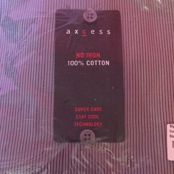 Axcess Men’s Long Sleeve Grey Dress Shirt 16 - Picture 2 of 8